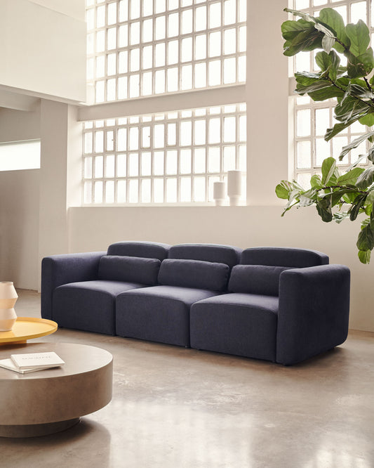 Sofà modular Neom 3 places blau 263 cm FSC Mix Credit