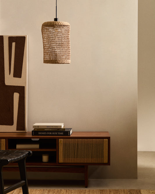 Pantalla per a llum de sostre Laiar de rotang amb acabat natural Ø27 cm
