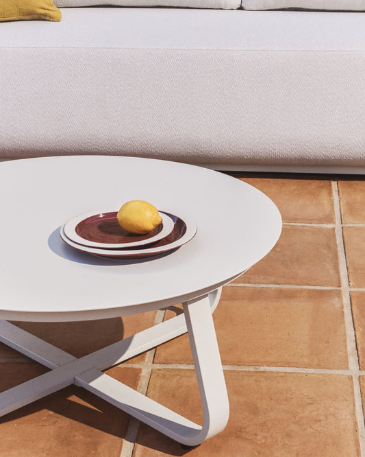 Plat Doren de ceràmica granat