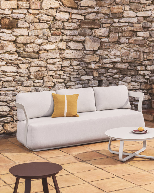 Sofà Tamaris de 3 places d’alumini color cru 217 cm