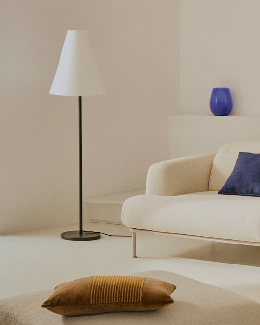 Llum de peu Navat de metall amb acabat pintat verd