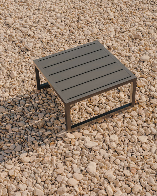 Taula auxiliar 100% exterior Comova d'alumini verd 60 x 60 cm