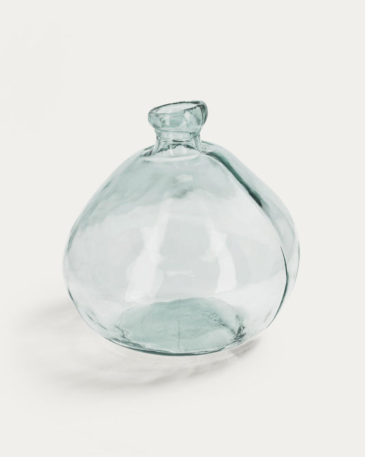 Gerro Brenna de vidre transparent 100% reciclat 33 cm