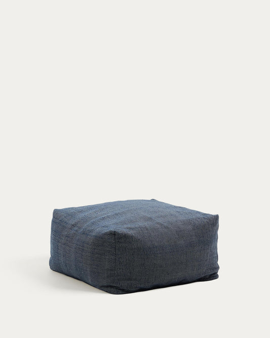Pouf Vedell 100% PET bleu 60 x 60 x 40 cm