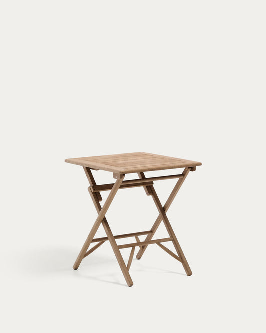 Taula plegable Dandara de fusta massissa d'acàcia FSC 100% 66x66 cm