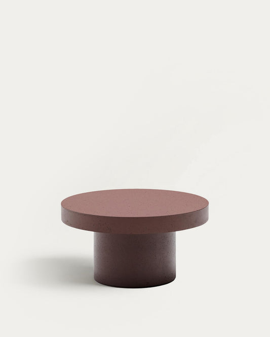 Taula de centre Aiguablava de ciment terracota Ø90 cm