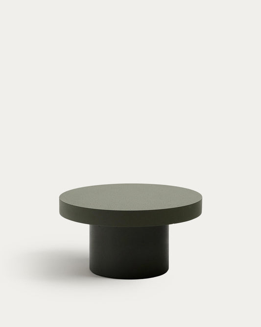 Taula de centre Aiguablava de ciment verd Ø90 cm