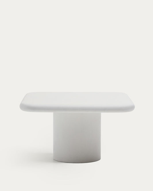 Taula Addaia de ciment blanc 135x135 cm