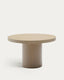 Mesa redonda Aiguablava de cemento beige Ø 120 cm