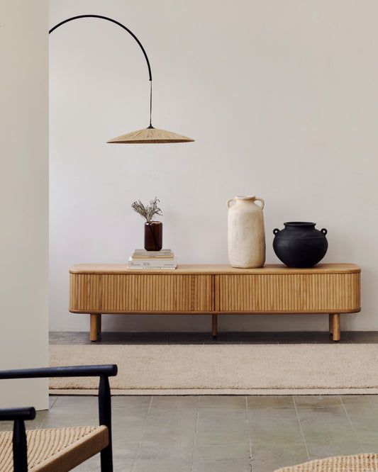 Aplique Rosella de rafia natural