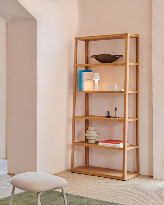 Prestatgeria Maymai amb estructura de fusta massissa de roure 90 x 193 cm