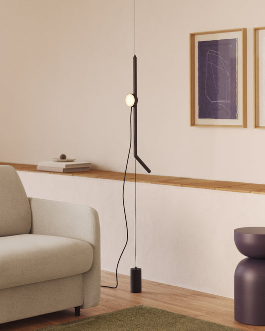 Estructura de llum Orey de metall negre amb focus multiposició