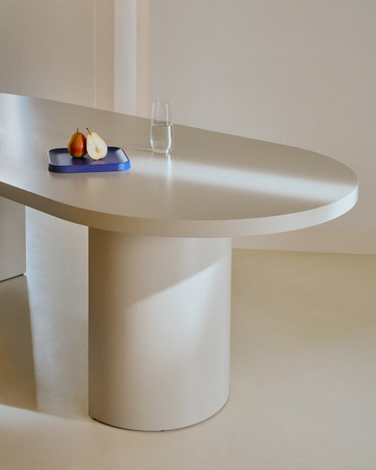 Mesa Nealy DM lacado con acabado crudo 200 x 100 cm