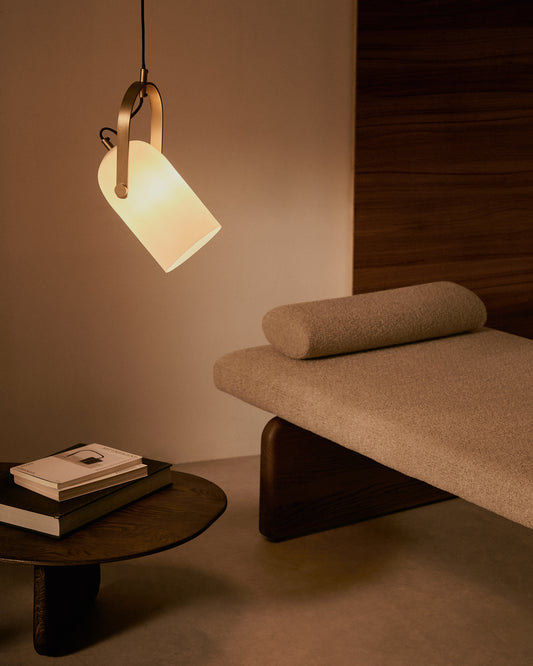 Lámpara de techo Reisy de cristal glaseado Ø14 cm