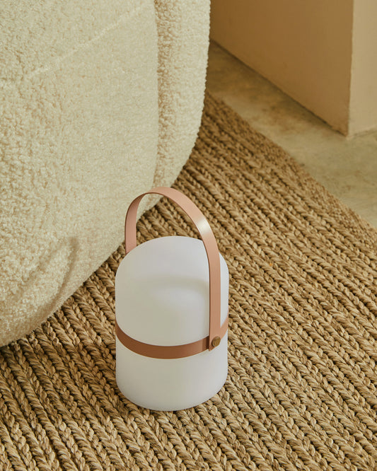 Llum de taula LED mini Ridley de polietilè rosa