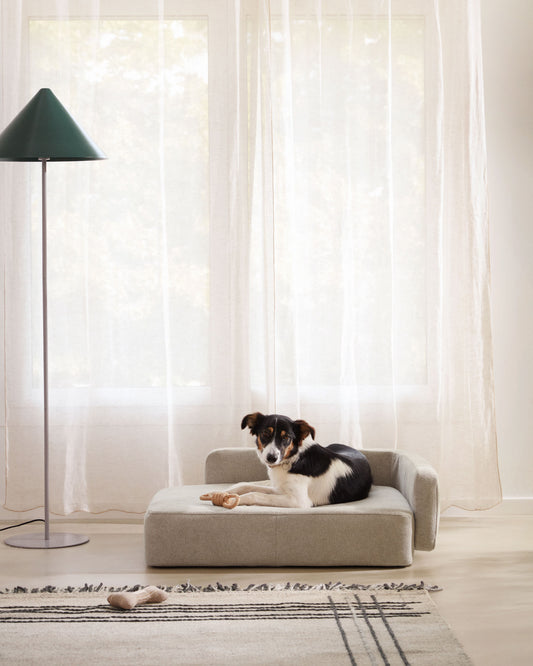 Llit per a mascota gran Bowie beix 73 x 98 cm