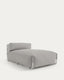 Puf sofà modular longue amb suport exterior Square gris clar alumini blanc 165x101 cm