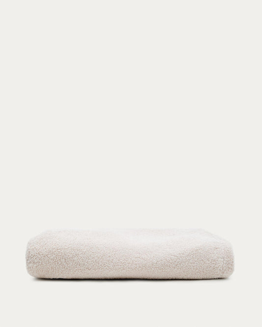 Funda per a reposapeus Kaeli de borreguet cru Ø 43 cm