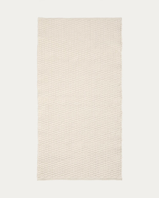 Catifa de passadís Mascarell de cotó i polièster blanc 70x140 cm