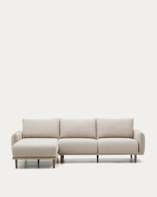 Sofà Carlota 3 places amb chaise-longue dret/esquerre beix 262 cm FSC Mix Credit