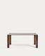 Taula Adularia de vidre trempat marró 160x90 cm