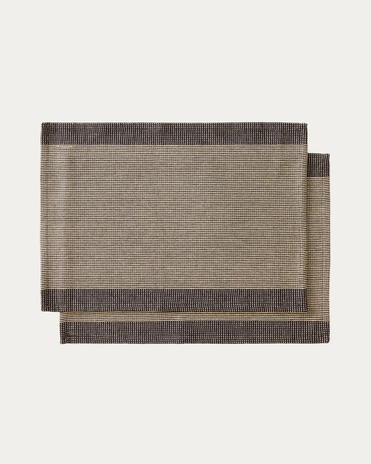 Set Briven de 2 estovalles 100 % cotó negre 35 x 50 cm
