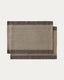Set Briven de 2 estovalles 100 % cotó negre 35 x 50 cm