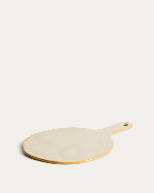 Taula de servir Belor de ceràmica blanca 33 x 22,6 cm