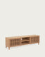 Moble TV Beyla de 2 portes de fusta massissa de freixe i xapa de roure 180 x 49,5 cm FSC 100%