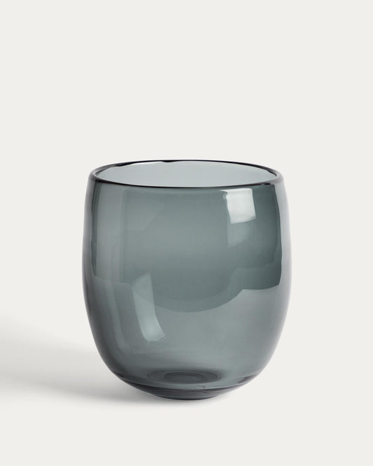 Centre de table Sirau en verre gris Ø 24 cm