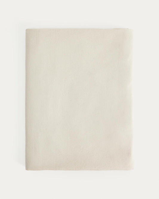 Mantel Aldine de algodón y lino color gris piedra 170 x 250 cm