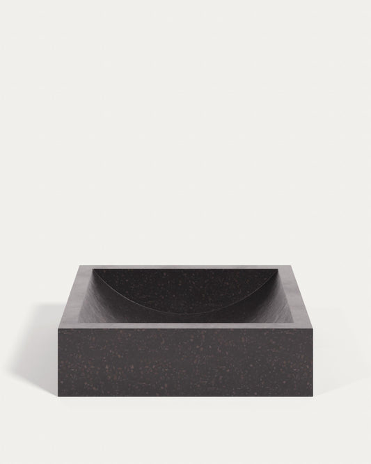 Pica de lavabo Delina de terratzo negre 40 x 45 cm