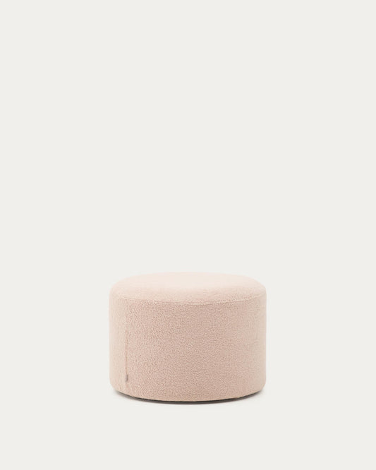 Reposapeus desenfundable Kaeli de borreguet rosa Ø 60 cm