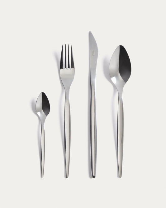 Set Selua de 16 cubiertos de acero inoxidable con acabado brillante