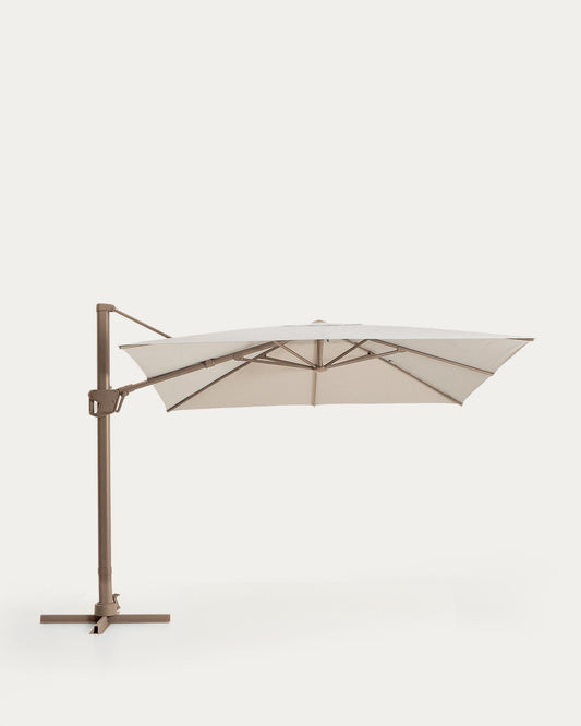 Para-sol excèntric Noli beix amb estructura d’alumini topo 300 x 300 cm