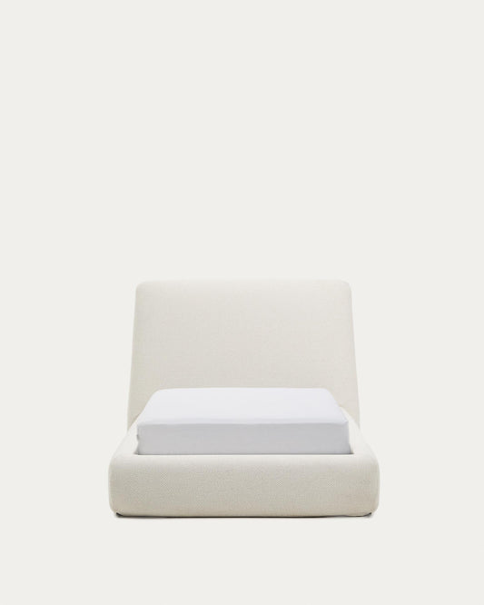 Llit desenfundable Martina de xenilla cru per a matalàs de 90x200 cm