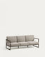 Sofà 100% exterior Comova 3 places gris clar i d'alumini verd 222 cm