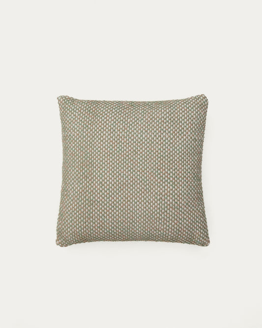 Housse de coussin Eriam 100% PET verte 50 x 50 cm  