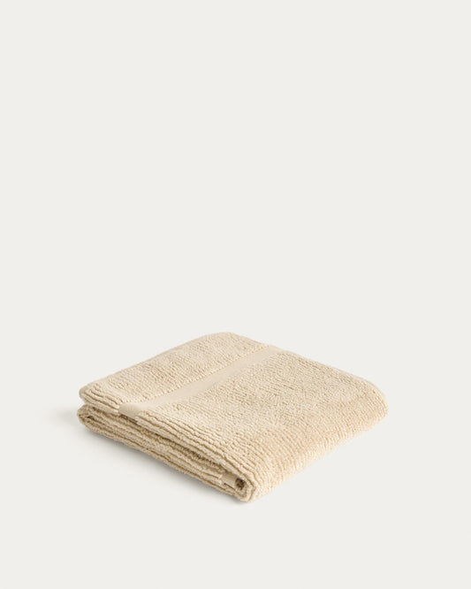 Tovallola de mà Olvira 100% cotó jacquard beix 50x90 cm