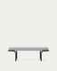 Banc Compo gris i estructura de metall negre 130 cm