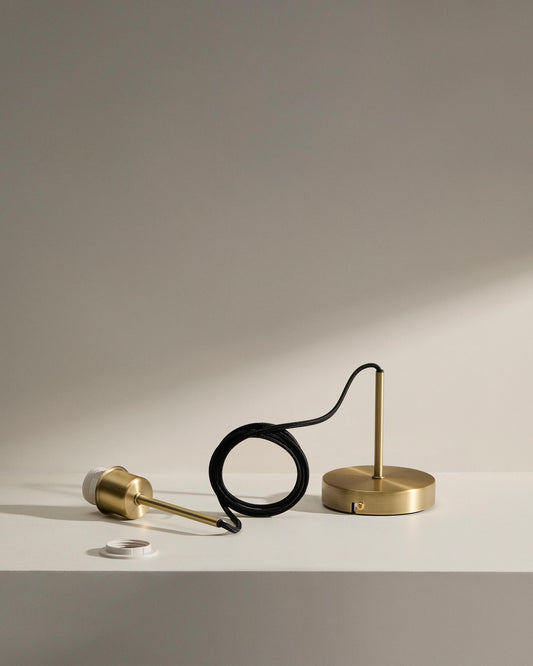 Muntura per a llum de sostre Fulvia de metall amb acabat daurat 150 cm