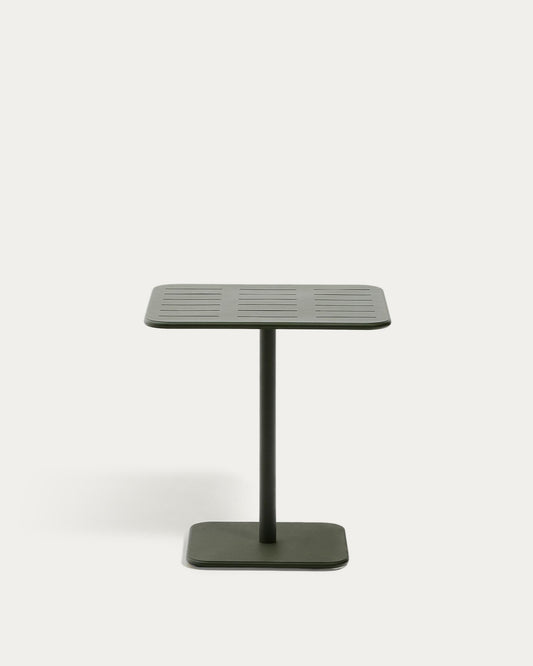 Taula d'exterior Brai d'acer galvanitzat verd 70 x 70 cm