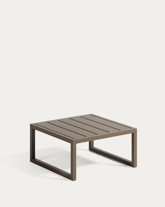 Taula auxiliar 100% exterior Comova d'alumini verd 60 x 60 cm