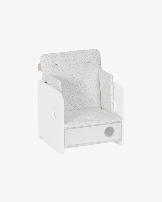 Coixí trona Nuun 100% cotó orgànic (GOTS) topets rosa