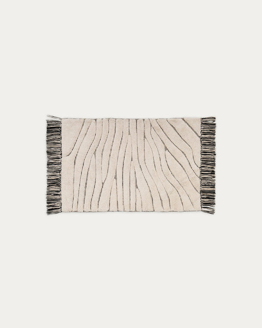 Catifa de bany Crilda de cotó blanc 50 x 70 cm