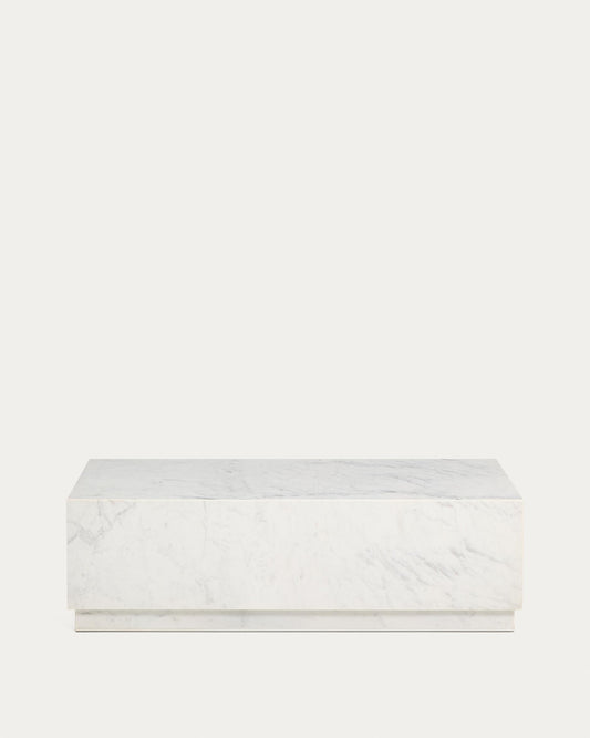 Taula de centre Sorein de marbre blanc 100 x 50 cm