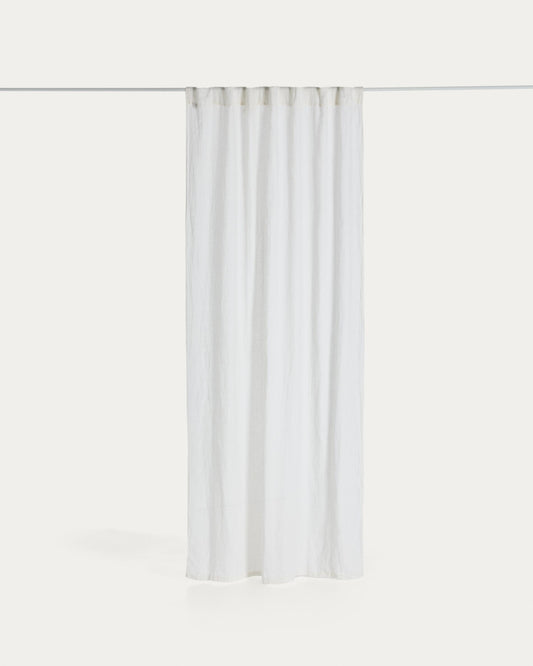 Cortina Nolira de mescla de lli color cru 140x270 cm