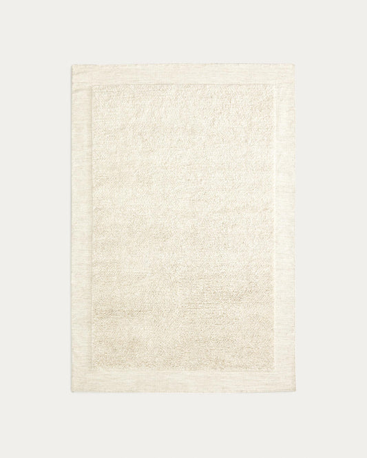 Tapis Marely en laine blanc 160 x 230 cm