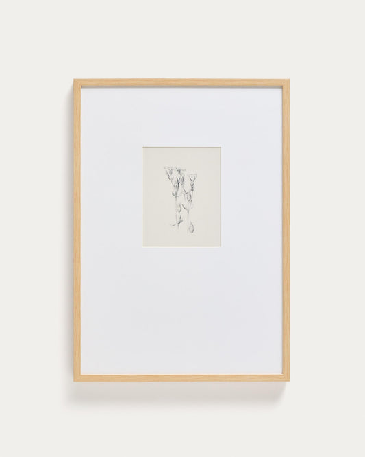 Cuadro Lirena ilustración botánica 50 x 70 cm