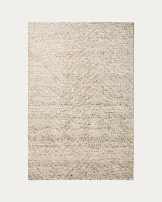 Catifa Lenuo de llana i cotó jacquard cru 160 x 230 cm